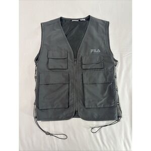 Grey FILA Utility Vest. Size SM Men's. Full Zip. Pockets. Excellent Condition!